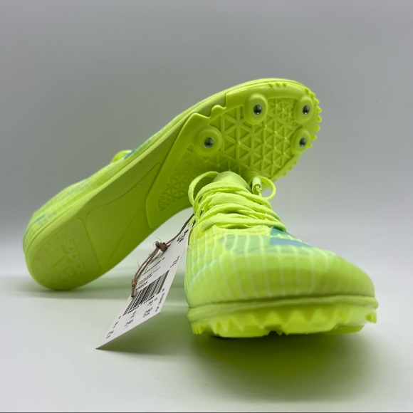 adidas Distancestar Womens Running Spikes - Track and Field, Yellow, Size 7.5 - Picture 6 of 7